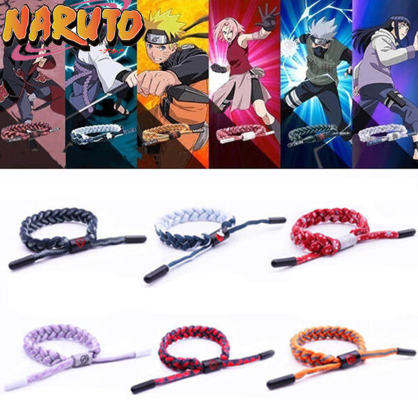 Bracelet de Naruto tiss jouet de dessin anim Uchiha Itachi Kakashi Uchiha Sasuke hyuga Hinata Cosplay