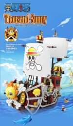 blocs de construction du grand bateau de soleil, 2080 pièces, ensemble de briques, navires pirates, jouets de dessin animé pour adolescents, cadeaux d'anniversaire pour garçons